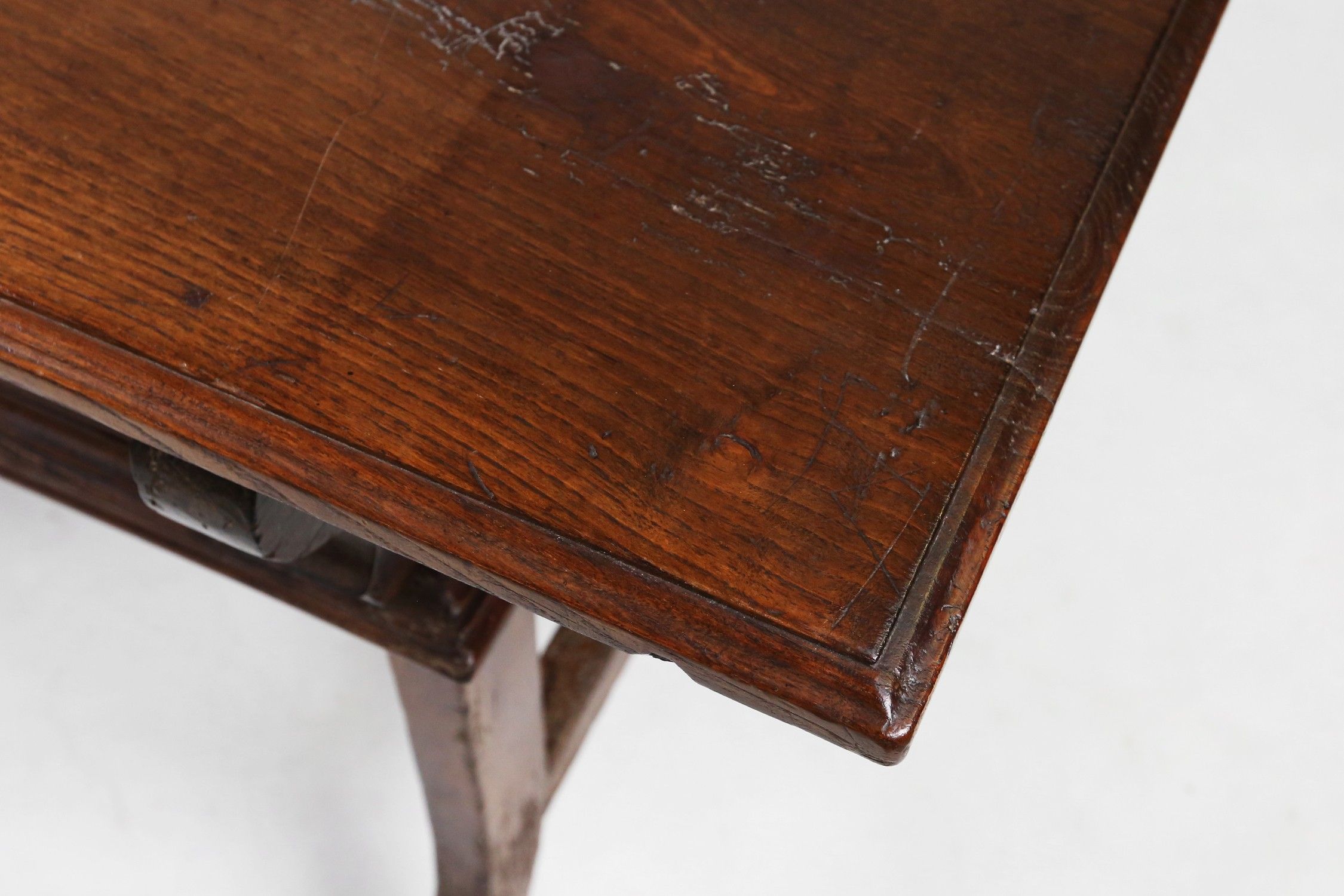 Antique carved Oak Spanish Console Table with Drawers, 18th Centurythumbnail